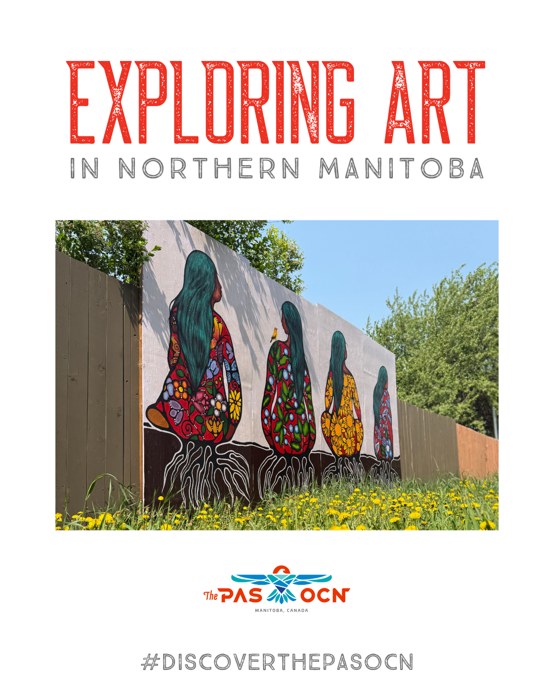 Exploring Art in Northern Manitoba cover image with wolf mural