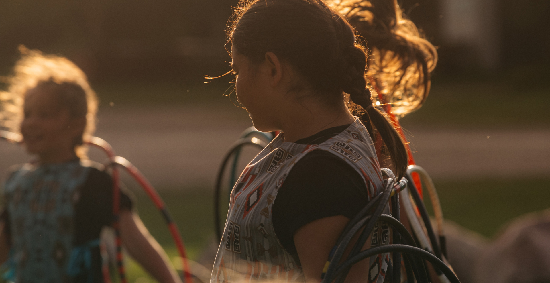 young Indigenous hoop dancers
