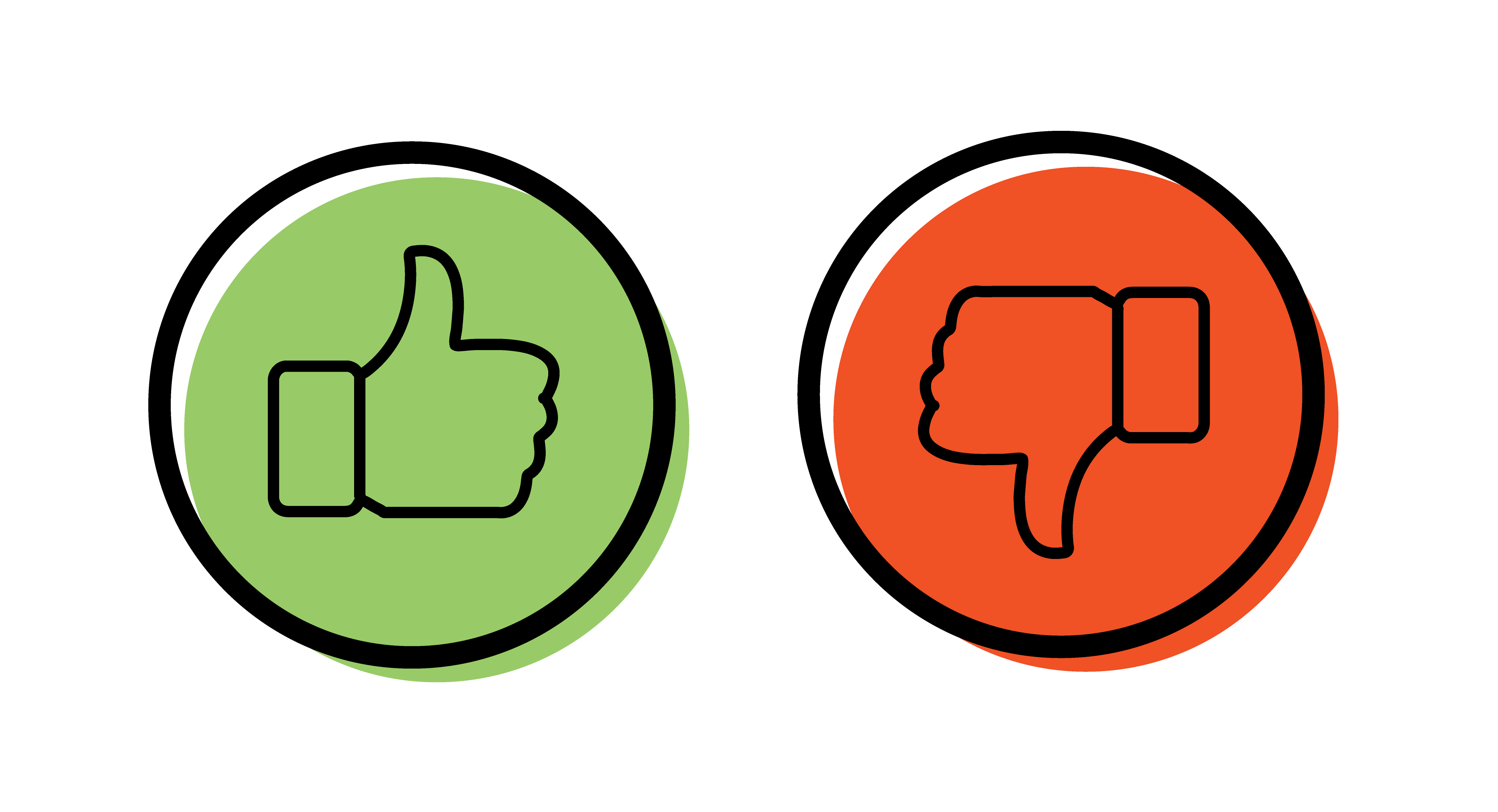 Thumbs up and Thumbs Down icons